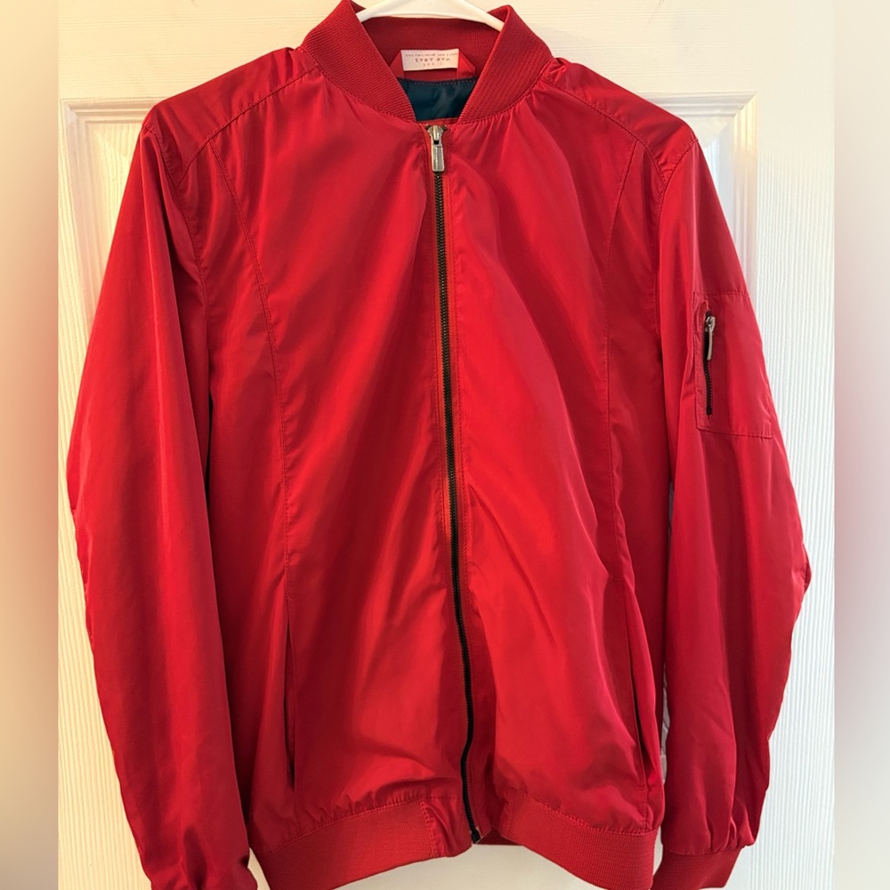 Zara Red Bomber Jacket
